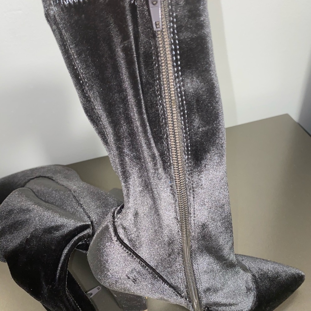 Suede Olive Green Booties. Worn Once